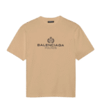 balenciaga paris beige t shirt