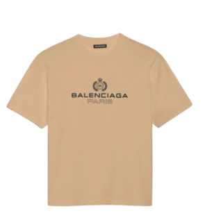 balenciaga paris beige t shirt