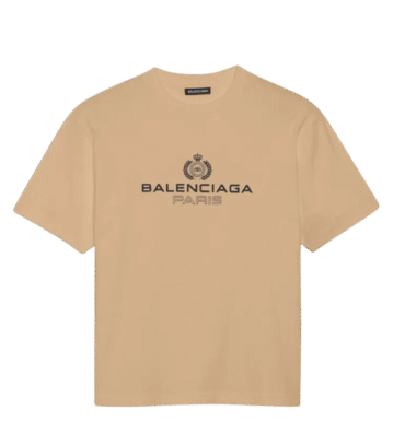 balenciaga paris beige t shirt