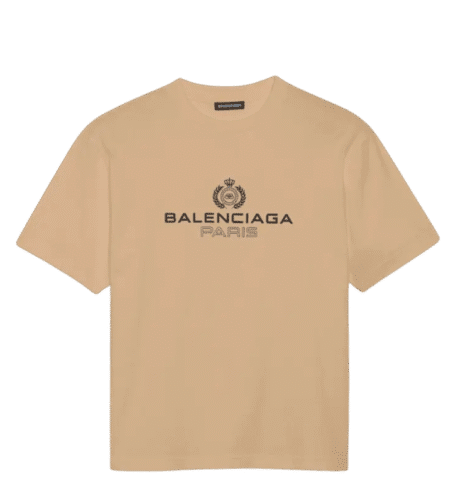 balenciaga paris beige t shirt