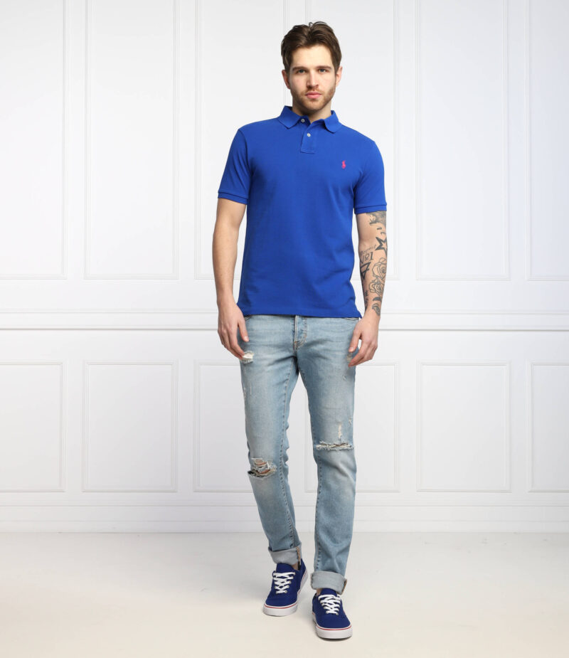 Polo Ralph Lauren Men's Custom Slim Fit Polo Shirt – Heritage Royal - Image 7