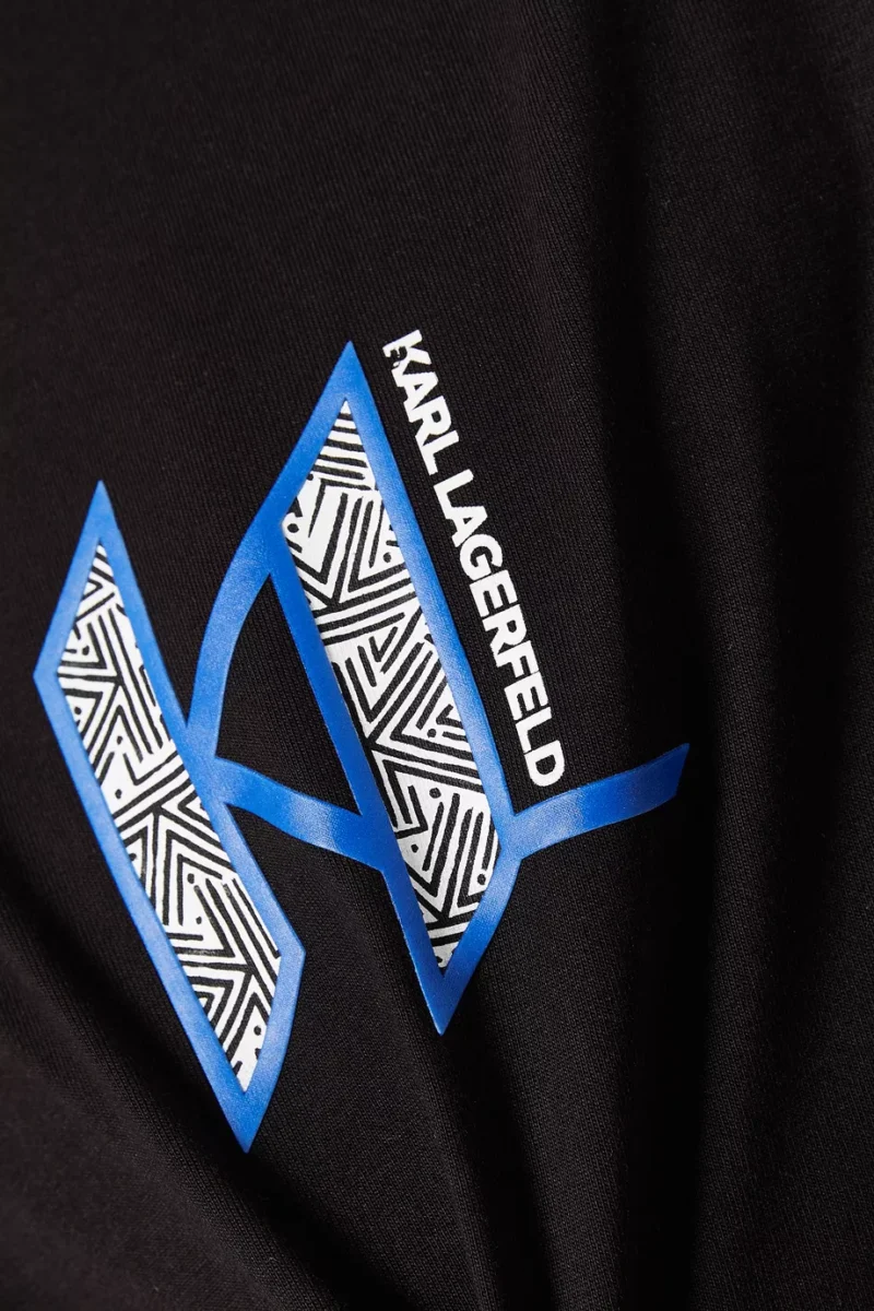 Karl Lagerfeld Logo Print T-Shirt Black - Image 2