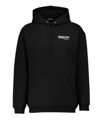 Balenciaga Political Campaign Hoodie Black
