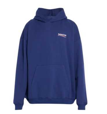 Balenciaga Political Campaign Hoodie Navy