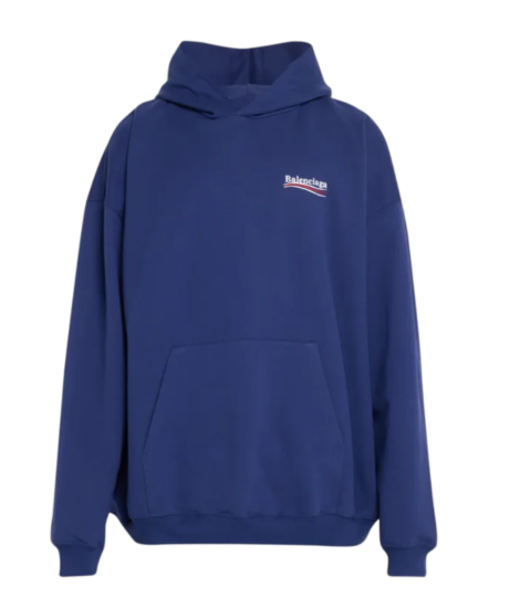 Balenciaga Political Campaign Hoodie Navy