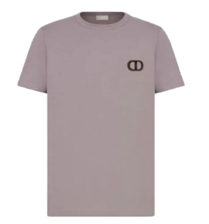 Dior Homme Mauve Purple Logo Embroidered T-Shirt