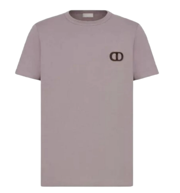 Dior Homme Mauve Purple Logo Embroidered T-Shirt