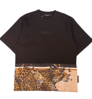 Dolce & Gabbana Oversized Black Leopard T-shirt