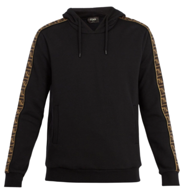 Fendi Felpa Logo-Trim Pullover Hoodie