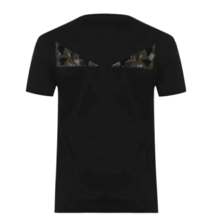 Fendi Monster Eye Pailletes Logo T-Shirt