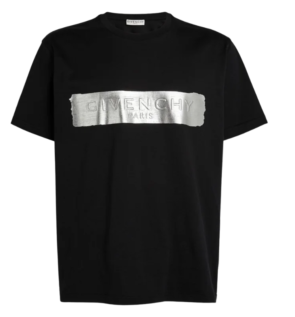 Givenchy Graphic Logo Silver Band T-Shirt