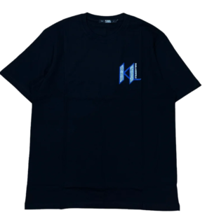 KARL LAGERFELD LOGO PRINT T SHIRT-BLACK.