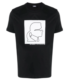 Karl Lagerfeld Graphic Logo Print T-Shirt Black