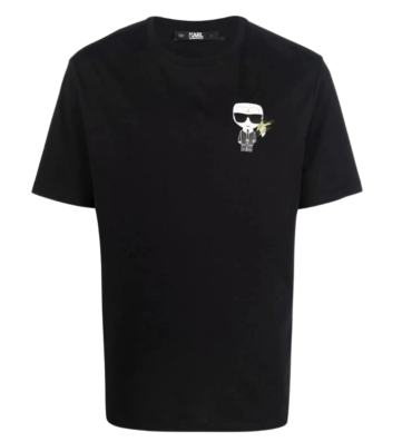 Karl Lagerfeld Ikonik Zodiac Virgo Print T-Shirt Black
