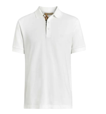 Vintage Burberry Polo Oxford White T-Shirt