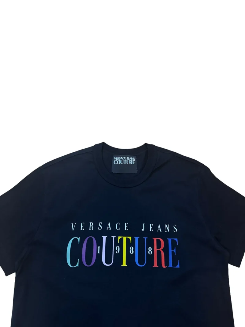 Versace Jeans Couture Colorful Logo Printed Crewneck T-Shirt - Image 4