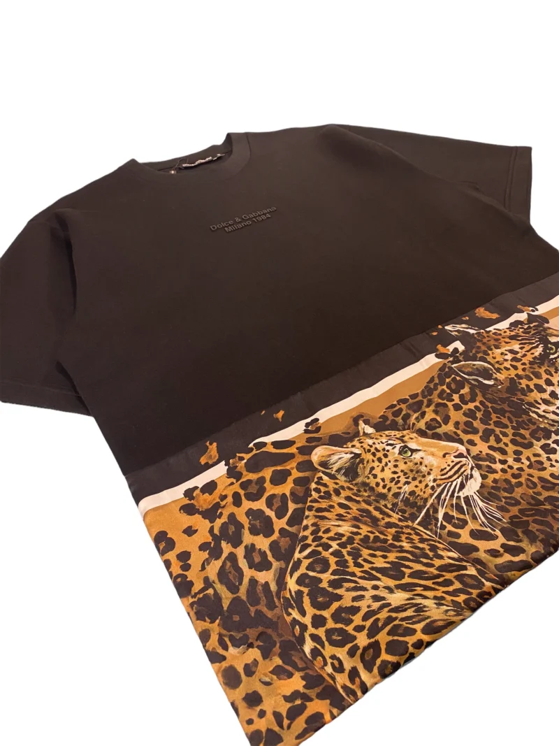 Dolce & Gabbana Oversized Black Leopard T-Shirt – Men’s Luxury - Image 4