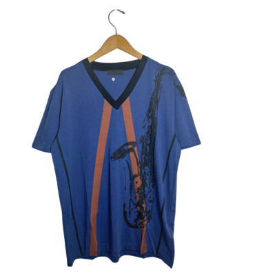 Prada Vintage Graphic V-neck T-shirt