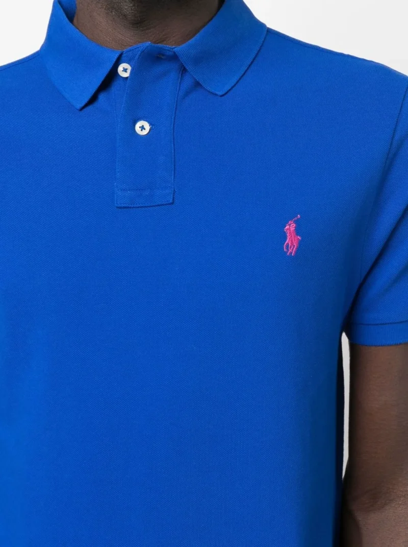 Polo Ralph Lauren Men's Custom Slim Fit Polo Shirt – Heritage Royal - Image 4