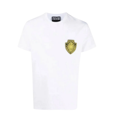 VERSACE JEANS COUTURE LOGO PATCH T SHIRT.