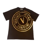 Versace Jeans Couture Metallic Graphic Logo Printed Crewneck T-Shirt (1)