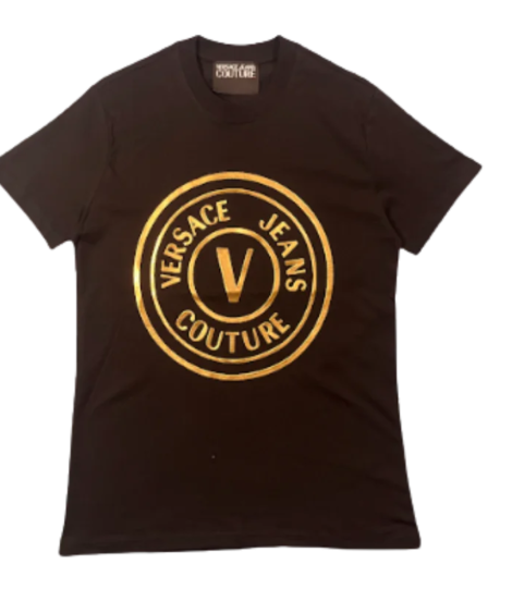 Versace Jeans Couture Metallic Graphic Logo Printed Crewneck T-Shirt (2)
