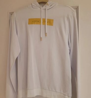 Versace Jeans Gold Metallic Logo Hoodie (1)
