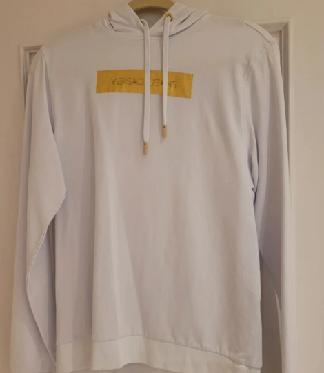 Versace Jeans Gold Metallic Logo Hoodie (1)
