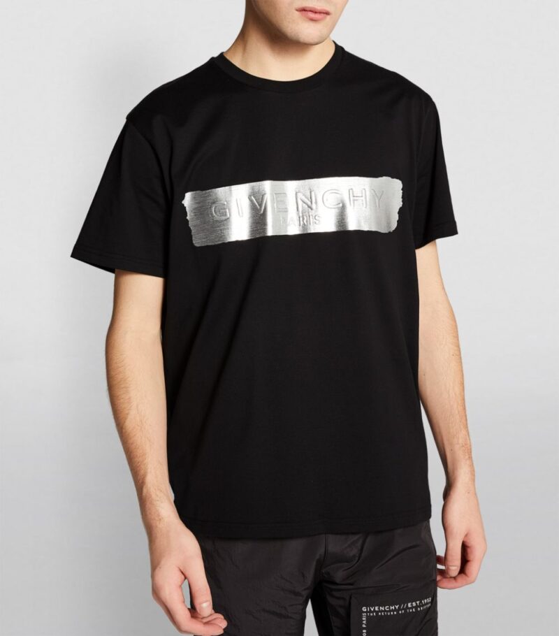 Givenchy Graphic Logo Silver Band T-Shirt - Image 2