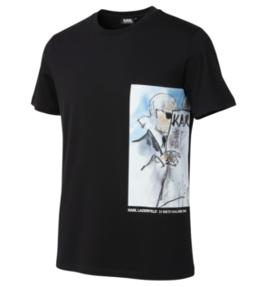 Karl Lagerfeld Logo Print T-Shirt Black