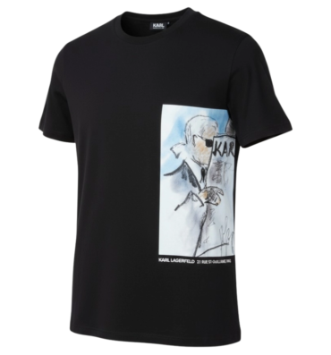 Karl Lagerfeld Logo Print T-Shirt Black