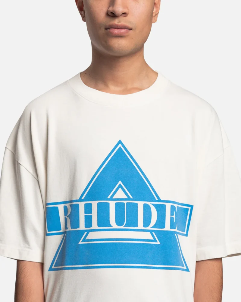 Rhude Triangle Tee Off-White Shirt – Luxury Graphic Streetwear - Image 5