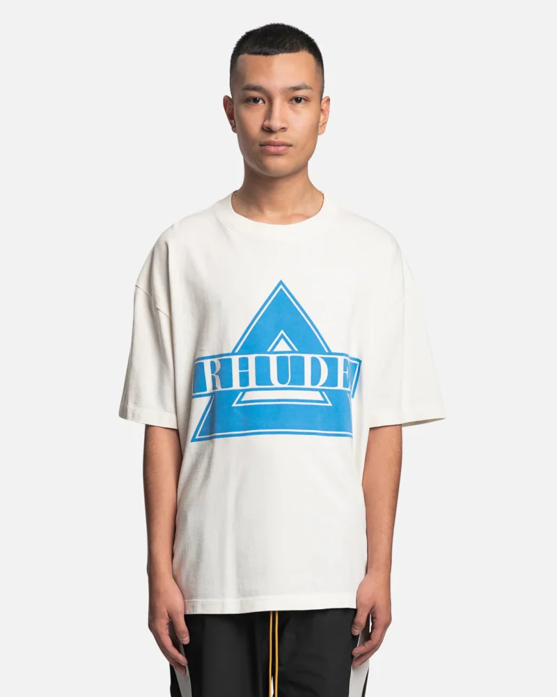 Rhude Triangle Tee Off-White Shirt – Luxury Graphic Streetwear - Image 3