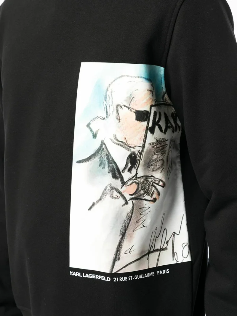 Karl Lagerfeld Logo Print T-Shirt Black – Luxury Designer Tee - Image 5