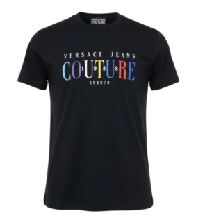 Versace Jeans Couture Colorful Logo Printed Crewneck T-Shirt