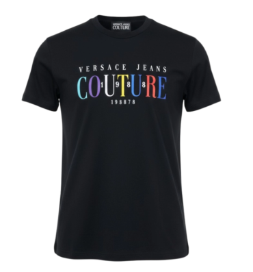 Versace Jeans Couture Colorful Logo Printed Crewneck T-Shirt