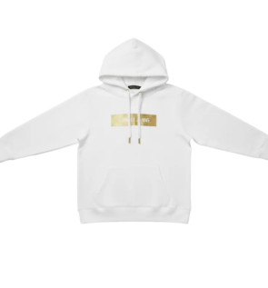 Versace Jeans Gold Metallic Logo Hoodie