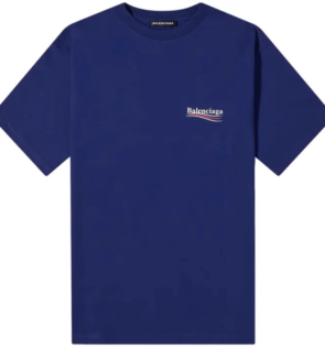 Balenciaga Navy Political T-shirt