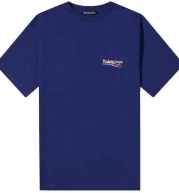 Balenciaga Navy Political T-shirt