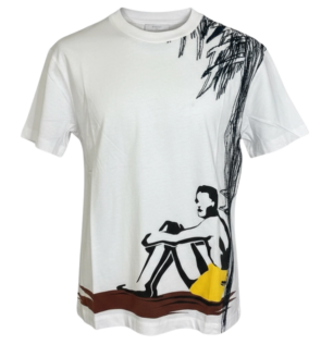Prada Palm Tree Graphic T-shirt